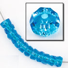 4mm x 8mm Transparent Aqua Faceted Rondelle #GCI002