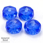3mm x 6mm Transparent Sapphire Faceted Rondelle-General Bead
