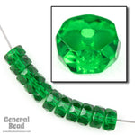 3mm x 6mm Transparent Emerald Faceted Rondelle-General Bead