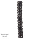 3mm x 6mm Opaque Black Faceted Rondelle-General Bead