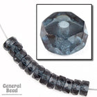 3mm x 6mm Transparent Montana Faceted Rondelle-General Bead