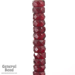 4mm x 8mm Transparent Garnet Faceted Rondelle (12 Pcs) #GCI005-General Bead