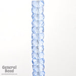 4mm x 8mm Transparent Light Sapphire Faceted Rondelle (12 Pcs) #GCI008-General Bead