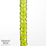 4mm x 8mm Transparent Olivine Faceted Rondelle (12 Pcs) #GCI009-General Bead