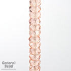 4mm x 8mm Transparent Rose Faceted Rondelle (12 Pcs) #GCI010-General Bead