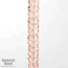 4mm x 8mm Transparent Rose Faceted Rondelle (12 Pcs) #GCI010-General Bead