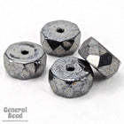 4mm x 8mm Opaque Hematite Faceted Rondelle (12 Pcs) #GCI016-General Bead