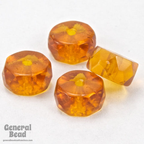 4mm x 8mm Transparent Topaz Faceted Rondelle (12 Pcs) GCI018-General Bead