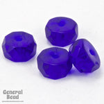 4mm x 8mm Transparent Cobalt Faceted Rondelle (12 Pcs) #GCI023-General Bead