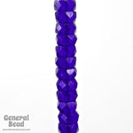 4mm x 8mm Transparent Cobalt Faceted Rondelle (12 Pcs) #GCI023-General Bead