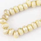 6mm x 9mm Mercury Wash Ivory Roller Bead #GCI202-General Bead