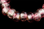 6mm x 9mm Silver Lined Fuchsia/Crystal Roller Bead #GCI204-General Bead