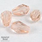 5mm x 7mm Transparent Rose Faceted Teardrop-General Bead