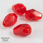 5mm x 7mm Transparent Light Siam Faceted Teardrop-General Bead