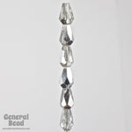 5mm x 7mm Crystal/Silver Faceted Teardrop-General Bead
