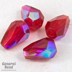 5mm x 7mm Transparent Ruby AB Faceted Teardrop-General Bead