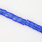 6mm Transparent Sapphire Fire Polished Crow Bead-General Bead