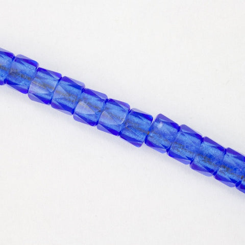 6mm Transparent Sapphire Fire Polished Crow Bead-General Bead