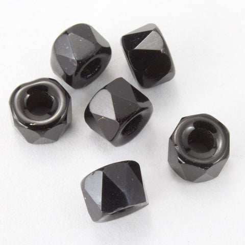 6mm Black Fire Polished Crow Bead-General Bead