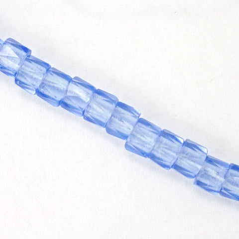 6mm Transparent Light Sapphire Fire Polished Crow Bead-General Bead