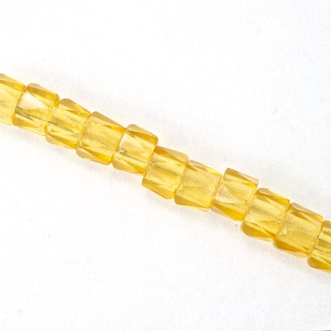 6mm Transparent Topaz Fire Polished Crow Bead-General Bead