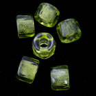 6mm Transparent Olivine Fire Polished Crow Bead-General Bead