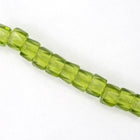 6mm Transparent Olivine Fire Polished Crow Bead-General Bead