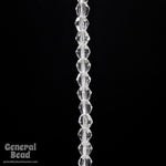 4mm Transparent Crystal Faceted Bicone-General Bead