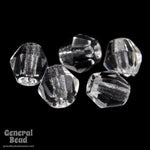 4mm Transparent Crystal Faceted Bicone-General Bead
