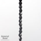 4mm Opaque Black Faceted Bicone-General Bead