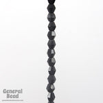 4mm Opaque Black Faceted Bicone-General Bead