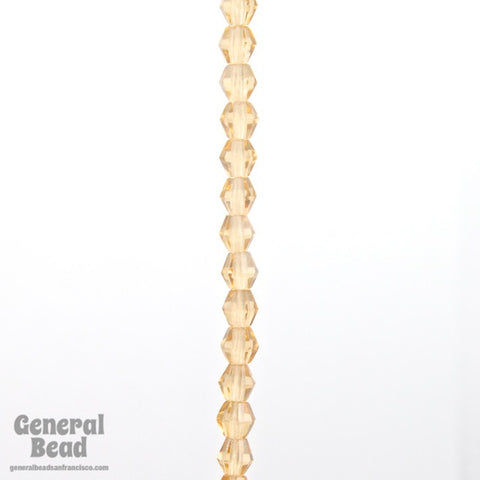 4mm Transparent Light Colroado Topaz Faceted Bicone-General Bead