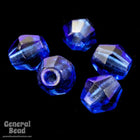 4mm Transparent Sapphire Faceted Bicone-General Bead