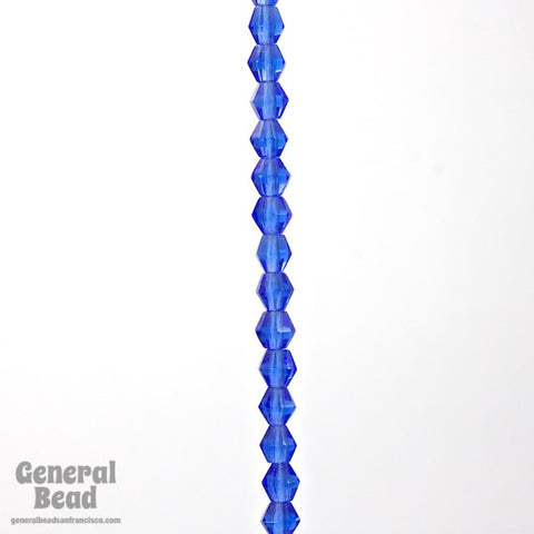 4mm Transparent Sapphire Faceted Bicone-General Bead