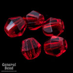 4mm Transparent Ruby Faceted Bicone-General Bead