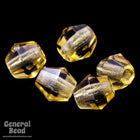 4mm Transparent Topaz Faceted Bicone-General Bead