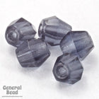4mm Transparent Montana Faceted Bicone-General Bead