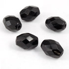 8mm x 11mm Jet Faceted Oval Bead (150 Pcs) #GCU008