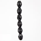 8mm x 11mm Jet Faceted Oval Bead (150 Pcs) #GCU008