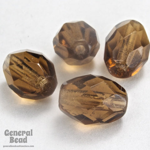 7mm x 9mm Smoked Topaz Faceted Oval Bead-General Bead