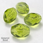 7mm x 9mm Olivine Faceted Oval Bead-General Bead