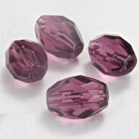 8mm x 11mm Amethyst Faceted Oval Bead (150 Pcs) #GCU002