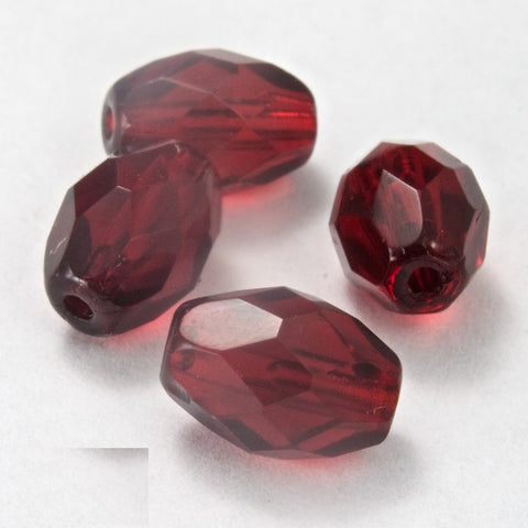 8mm x 11mm Ruby Faceted Oval Bead (150 Pcs) #GCU011