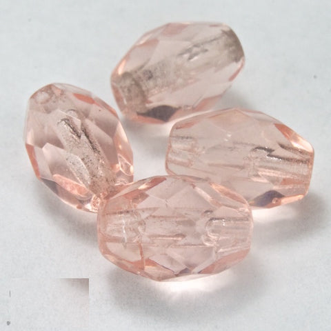 8mm x 11mm Rose Faceted Oval Bead (150 Pcs) #GCU010