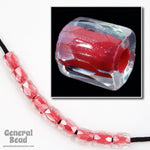 7mm Red Lined Crystal Fire Polished Tube Bead-General Bead