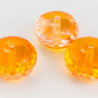 11mm x 17mm Tangerine Coated Oblate "Gem-Cut" Fire Polished Bead (25 Pcs) #GCY006-General Bead