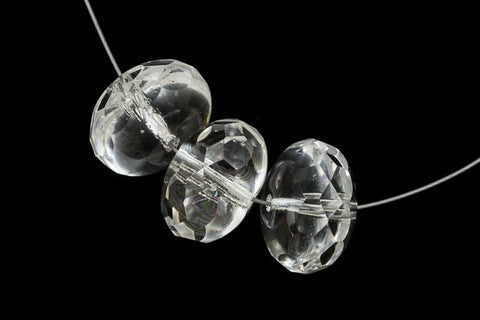 11mm x 17mm Crystal Oblate "Gem-Cut" Fire Polished Bead (25 Pcs) #GCY008-General Bead