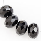 11mm x 17mm Black Oblate "Gem-Cut" Fire Polished Bead (25 Pcs) #GCY009-General Bead