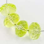 11mm x 17mm Chartreuse Coated Oblate "Gem-Cut" Fire Polished Bead (25 Pcs) #GCY010-General Bead