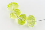 11mm x 17mm Chartreuse Coated Oblate "Gem-Cut" Fire Polished Bead (25 Pcs) #GCY010-General Bead